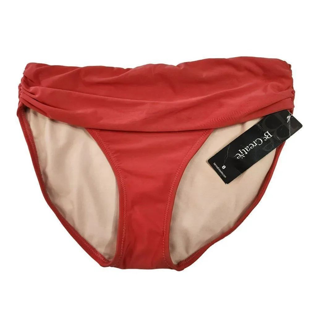Be‎ Creative Swimwear Peach Bikini Bottoms Size 8